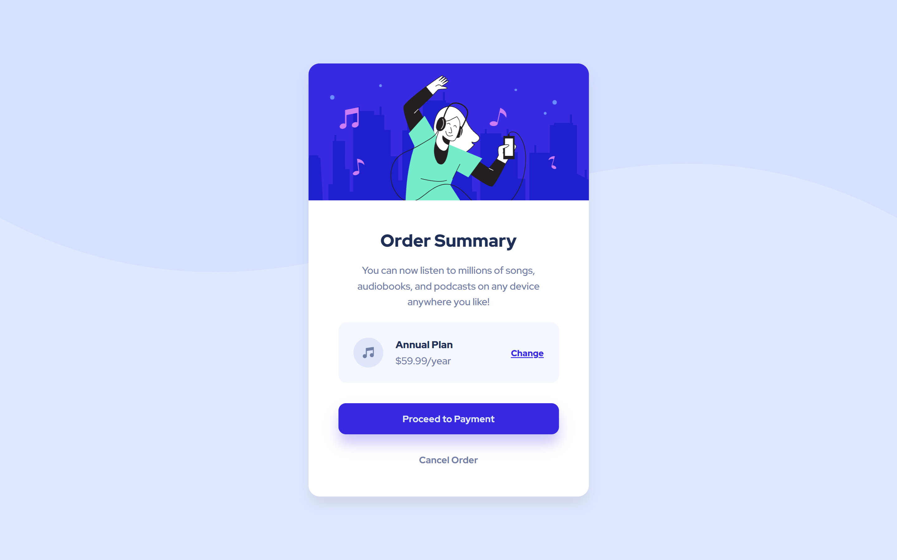 Order-summary-component | An order summary component page